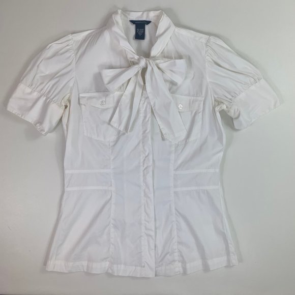 MODA international white button down top - Picture 1 of 6